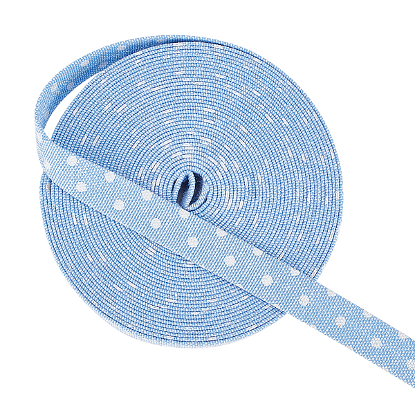 PandaHall 10 Yards Polycotton Ribbons, Garment Accessories, Polka Dot Pattern, Cornflower Blue, 3/8 inch(10mm) Polycotton
PandaHall 10 Yards Polycotton Ribbons, Garment Accessories, Polka Dot Pattern, Cornflower Blue, 3/8 inch(10mm) Polycotton
