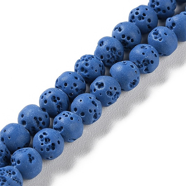 PandaHall Synthetic Lava Rock Dyed Beads Strands, Round, Royal Blue, 6~6.5mm, Hole: 1mm, about 63pcs/strand, 15.16''(38.5cm) Lava Rock Round
PandaHall Synthetic Lava Rock Dyed Beads Strands, Round, Royal Blue, 6~6.5mm, Hole: 1mm, about 63pcs/strand, 15.16''(38.5cm) Lava Rock Round