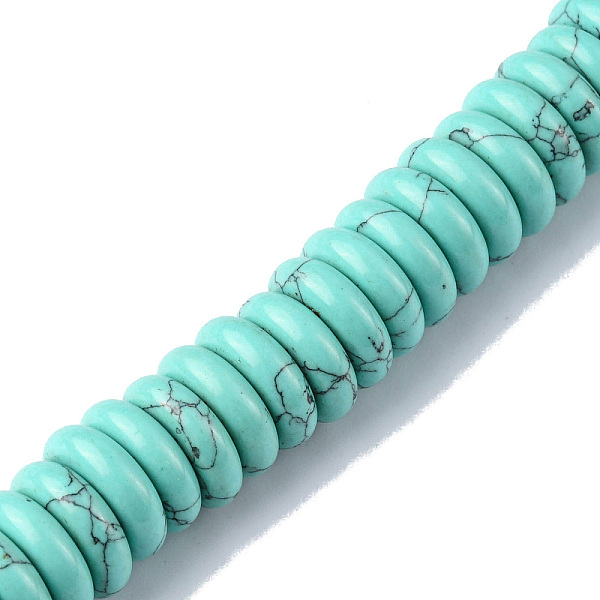 PandaHall Synthetic Turquoise Beads Strands, Disc, 12x3.5~4mm, Hole: 1.4mm, about 51pcs/strand, 7.48~8.19 inch(19~20.8cm) Synthetic...
PandaHall Synthetic Turquoise Beads Strands, Disc, 12x3.5~4mm, Hole: 1.4mm, about 51pcs/strand, 7.48~8.19 inch(19~20.8cm) Synthetic...