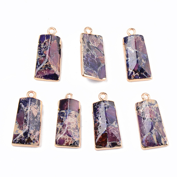 PandaHall Synthetic Gold Line Regalite/Imperial Jasper/Sea Sediment Jasper Pendants, with Edge Light Gold Plated and Brass Loop, Dyed..., Purple
PandaHall Synthetic Gold Line Regalite/Imperial Jasper/Sea Sediment Jasper Pendants, with Edge Light Gold Plated and Brass Loop, Dyed..., Purple