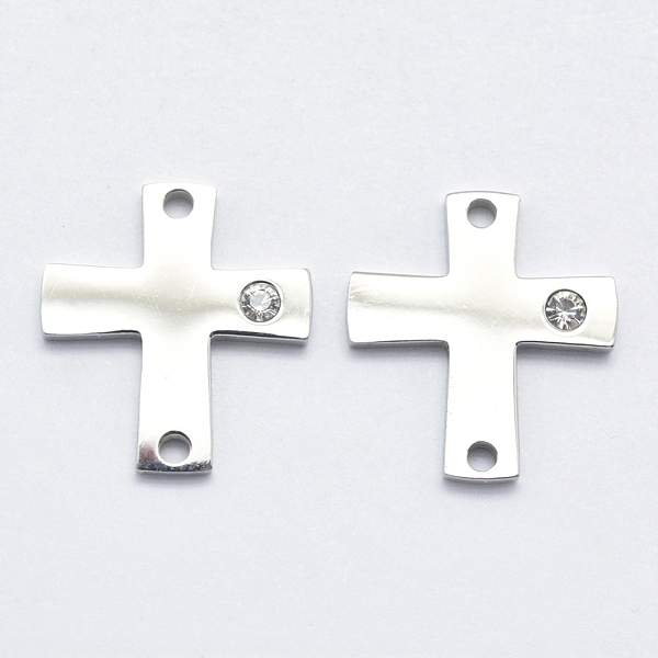 PandaHall 316 Surgical Stainless Steel Micro Pave Cubic Zirconia Links connectors, Cross, Clear, Stainless Steel Color, 15x14x2mm, Hole: 1mm...
PandaHall 316 Surgical Stainless Steel Micro Pave Cubic Zirconia Links connectors, Cross, Clear, Stainless Steel Color, 15x14x2mm, Hole: 1mm...