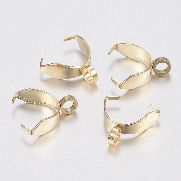PandaHall 304 Stainless Steel Pendant Pinch Bails, Golden, 13x14x5mm, Hole: 2.5mm 304 Stainless Steel
PandaHall 304 Stainless Steel Pendant Pinch Bails, Golden, 13x14x5mm, Hole: 2.5mm 304 Stainless Steel