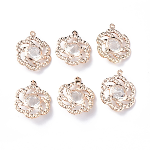 PandaHall Rack Plating Light Gold Iron Pendants, with Glass Rhinestone, Flower Charm, Crystal, 28.5x23x8mm, Hole: 1.4mm Iron+Glass Flower..., Clear
PandaHall Rack Plating Light Gold Iron Pendants, with Glass Rhinestone, Flower Charm, Crystal, 28.5x23x8mm, Hole: 1.4mm Iron+Glass Flower..., Clear