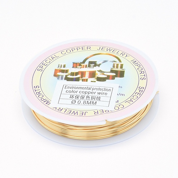 PandaHall Eco-Friendly Round Copper Jewelry Wire, Long-Lasting Plated, 20 Gauge, 0.8mm, about 8.53 Feet(2.6m)/roll Copper Round
PandaHall Eco-Friendly Round Copper Jewelry Wire, Long-Lasting Plated, 20 Gauge, 0.8mm, about 8.53 Feet(2.6m)/roll Copper Round