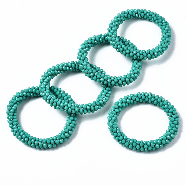 PandaHall Faceted Opaque Glass Beads Stretch Bracelets, Torsade Bracelets, Random Color Rope, Rondelle, Medium Turquoise, Inner Diameter: 2...
PandaHall Faceted Opaque Glass Beads Stretch Bracelets, Torsade Bracelets, Random Color Rope, Rondelle, Medium Turquoise, Inner Diameter: 2...