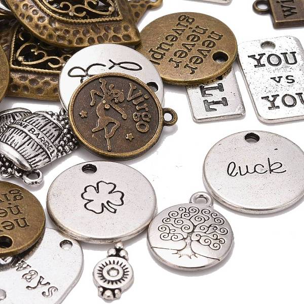 PandaHall Tibetan Style Pendants, Geometric Themed Shapes, Mixed Color, 7~73x3~33x1.5~5mm, Hole: 1~10mm Alloy Mixed Shapes
PandaHall Tibetan Style Pendants, Geometric Themed Shapes, Mixed Color, 7~73x3~33x1.5~5mm, Hole: 1~10mm Alloy Mixed Shapes