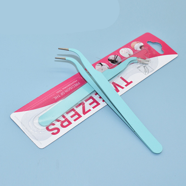 PandaHall Stainless Steel Tweezers, Bend Head, Pale Turquoise, 11.6x1cm Stainless Steel
PandaHall Stainless Steel Tweezers, Bend Head, Pale Turquoise, 11.6x1cm Stainless Steel
