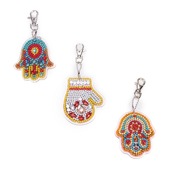 PandaHall Acrylic Diamond Painting Hamsa Hand Pendant Keychain Kits, with Iron Findings, including Point Drill Plate, Point Drill Mud, Point..., Multicolor
PandaHall Acrylic Diamond Painting Hamsa Hand Pendant Keychain Kits, with Iron Findings, including Point Drill Plate, Point Drill Mud, Point..., Multicolor