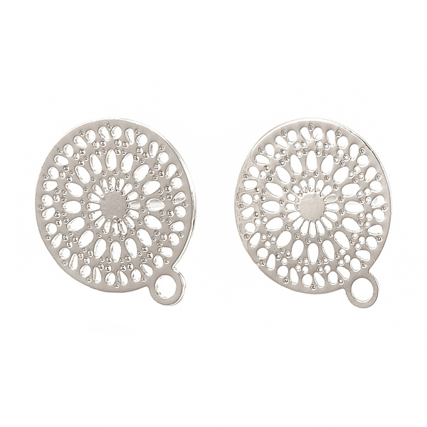 PandaHall Brass Stud Earring Findings, with Loop, Flat Round, Nickel Free, Real Platinum Plated, 14x12mm, Hole: 1.4mm, pin: 0.6mm Brass Flat...
PandaHall Brass Stud Earring Findings, with Loop, Flat Round, Nickel Free, Real Platinum Plated, 14x12mm, Hole: 1.4mm, pin: 0.6mm Brass Flat...