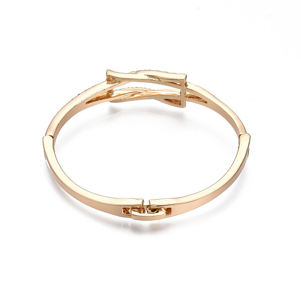 PandaHall Crystal Rhinestone Interlocking Knot Hinged Bangle, Brass Jewelry for Women, Golden, Inner Diameter: 2x2-1/4 inch(5x5.6cm)...
PandaHall Crystal Rhinestone Interlocking Knot Hinged Bangle, Brass Jewelry for Women, Golden, Inner Diameter: 2x2-1/4 inch(5x5.6cm)...