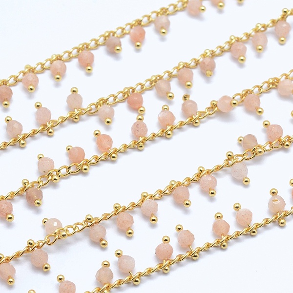 PandaHall Natural Sunstone Handmade Beaded Chains, Soldered, Lead Free & Cadmium Free, with Brass Findings, Real 18K Gold Plated...
PandaHall Natural Sunstone Handmade Beaded Chains, Soldered, Lead Free & Cadmium Free, with Brass Findings, Real 18K Gold Plated...