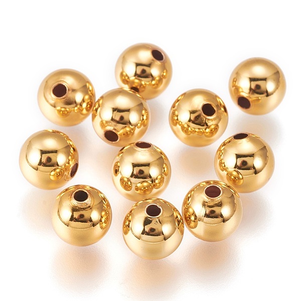 PandaHall Brass Beads, Long-Lasting Plated, Round, Golden, 7x6.5mm, Hole: 1.8mm, 200pcs/set Brass Round
PandaHall Brass Beads, Long-Lasting Plated, Round, Golden, 7x6.5mm, Hole: 1.8mm, 200pcs/set Brass Round