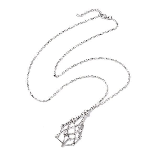 PandaHall Stainless Steel Macrame Pouch Empty Stone Holder for Necklace Makings, Stainless Steel Color, 21.85 inch(55.5cm) Stainless Steel
PandaHall Stainless Steel Macrame Pouch Empty Stone Holder for Necklace Makings, Stainless Steel Color, 21.85 inch(55.5cm) Stainless Steel