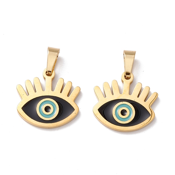 PandaHall Ion Plating(IP) 304 Stainless Steel Enamel Pendants, Eye, Golden, 15x15.5x1.5mm, Hole: 5x2.5mm Stainless Steel+Enamel Eye
PandaHall Ion Plating(IP) 304 Stainless Steel Enamel Pendants, Eye, Golden, 15x15.5x1.5mm, Hole: 5x2.5mm Stainless Steel+Enamel Eye