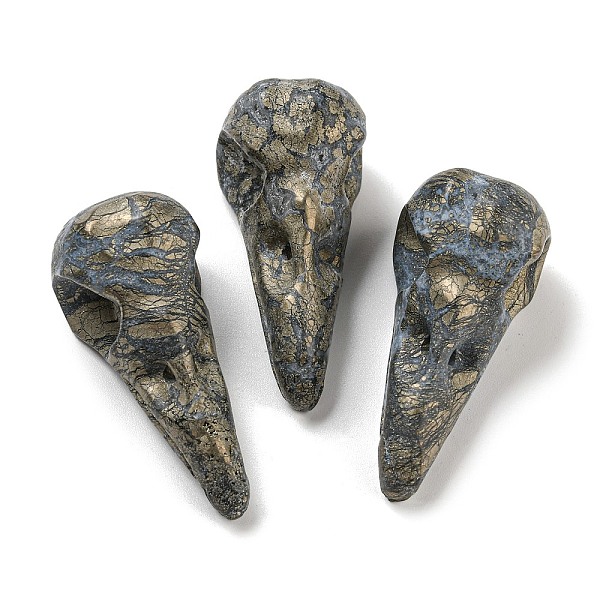 PandaHall Natural Pyrite Pendants, Bird Head Skull Charms, 47~49x20~22x20~22mm, Hole: 2~2.5mm Pyrite Bird
PandaHall Natural Pyrite Pendants, Bird Head Skull Charms, 47~49x20~22x20~22mm, Hole: 2~2.5mm Pyrite Bird