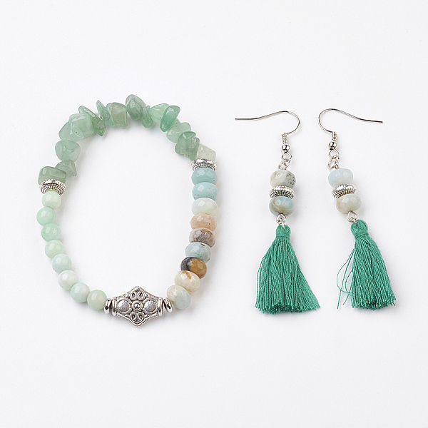 PandaHall Natural & Synthetic Mixed Stone Jewelry Sets, Bracelets & Dangle Earrings, with Brass Finding and Cotton Thread Tassels, Mixed..., Multicolor
PandaHall Natural & Synthetic Mixed Stone Jewelry Sets, Bracelets & Dangle Earrings, with Brass Finding and Cotton Thread Tassels, Mixed..., Multicolor