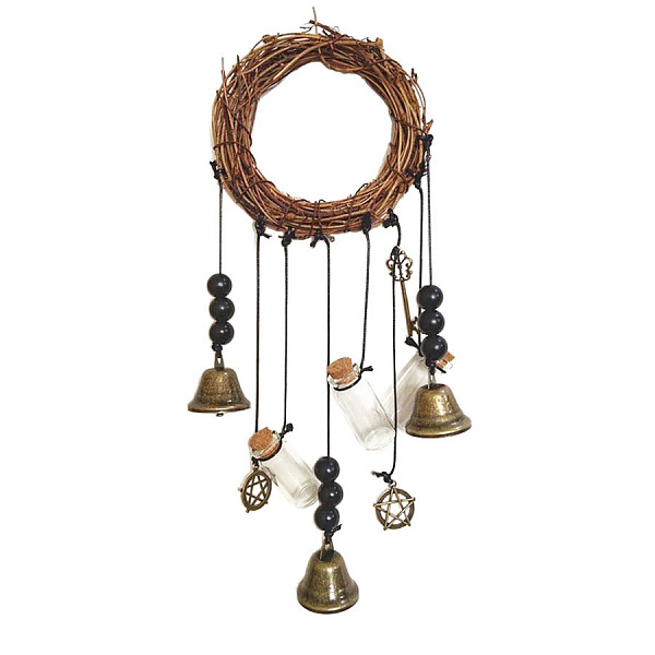 PandaHall Witch Bell Car Protection Witchcraft Wicca Wind Chime, Bamboo & Rattan Doorbell Porch Garden Window Decoration, with Glass Bottle..., Multicolor
PandaHall Witch Bell Car Protection Witchcraft Wicca Wind Chime, Bamboo & Rattan Doorbell Porch Garden Window Decoration, with Glass Bottle..., Multicolor