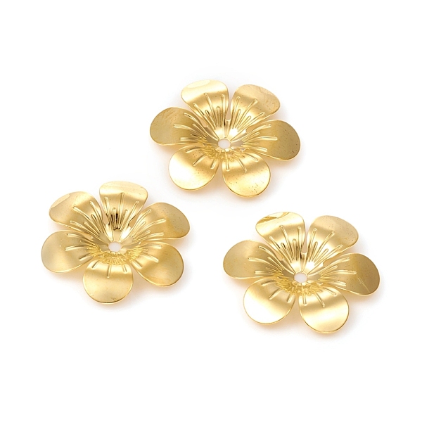 PandaHall 6-Petal Brass Bead Caps, Long-Lasting Plated, Flower, Golden, 26.5x3.5mm, Hole: 2mm Brass
PandaHall 6-Petal Brass Bead Caps, Long-Lasting Plated, Flower, Golden, 26.5x3.5mm, Hole: 2mm Brass