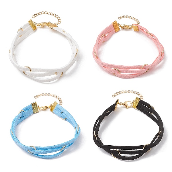 PandaHall 4Pcs 4 Colors Faux Suede Cord Multi-strand Bracelets with 304 Stainless Steel Rings for Women, Mixed Color, 7-7/8 inch(20cm)..., Multicolor
PandaHall 4Pcs 4 Colors Faux Suede Cord Multi-strand Bracelets with 304 Stainless Steel Rings for Women, Mixed Color, 7-7/8 inch(20cm)..., Multicolor