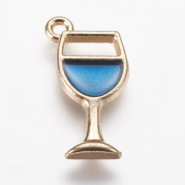 PandaHall Alloy Enamel Pendants, Wine Glass, Light Gold, Blue, 20x8x2mm, Hole: 1mm Alloy+Enamel Blue
PandaHall Alloy Enamel Pendants, Wine Glass, Light Gold, Blue, 20x8x2mm, Hole: 1mm Alloy+Enamel Blue