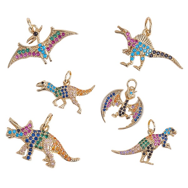 PandaHall 6Pcs 6 Style Rack Plating Brass Micro Pave Colorful Cubic Zirconia Pendants, with Jump Ring, Cadmium Free & Nickel Free & Lead..., Multicolor
PandaHall 6Pcs 6 Style Rack Plating Brass Micro Pave Colorful Cubic Zirconia Pendants, with Jump Ring, Cadmium Free & Nickel Free & Lead..., Multicolor