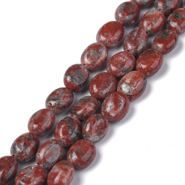 PandaHall Natural Red Sesame Jasper/Kiwi Jasper Beads Strands, Oval, 8x6x3.5~4mm, Hole: 1mm, about 45~52pcs/strand, 15.16~15.74 inch...
PandaHall Natural Red Sesame Jasper/Kiwi Jasper Beads Strands, Oval, 8x6x3.5~4mm, Hole: 1mm, about 45~52pcs/strand, 15.16~15.74 inch...