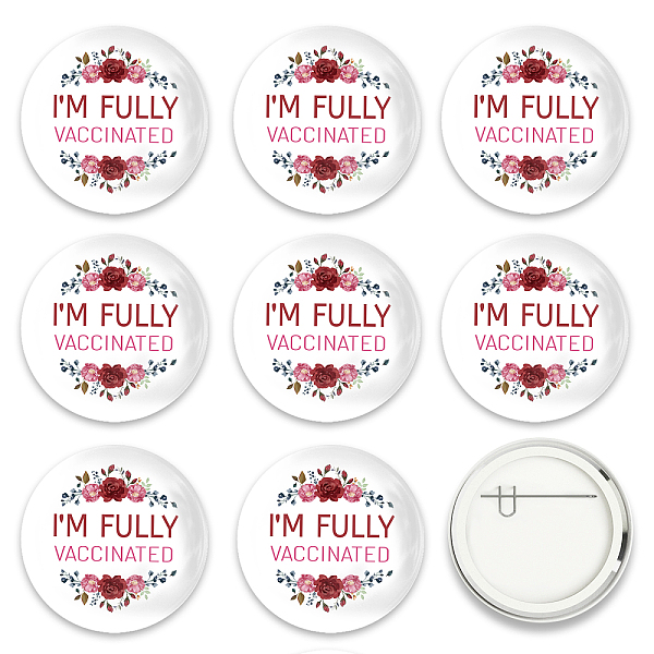PandaHall Tinplate Brooch, with Plastic Bottom & Iron Pin, Flat Round, Colorful, Word, 58x4mm, 9pcs/set Tinplate Word
PandaHall Tinplate Brooch, with Plastic Bottom & Iron Pin, Flat Round, Colorful, Word, 58x4mm, 9pcs/set Tinplate Word