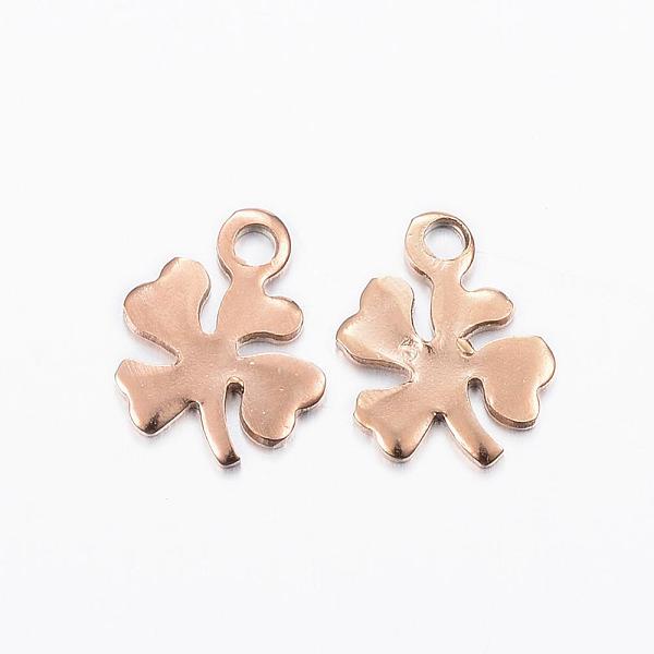 PandaHall Ion Plating(IP) 304 Stainless Steel Charms, Clover, Rose Gold, 11x8x1mm, Hole: 1mm 304 Stainless Steel Clover
PandaHall Ion Plating(IP) 304 Stainless Steel Charms, Clover, Rose Gold, 11x8x1mm, Hole: 1mm 304 Stainless Steel Clover