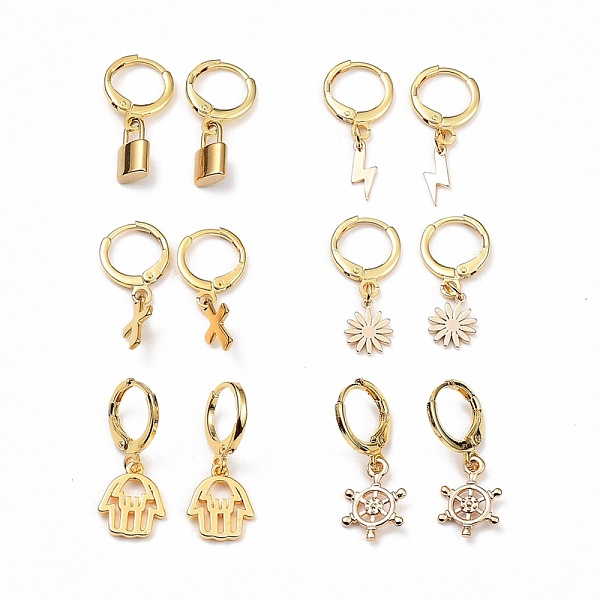 PandaHall Brass Huggie Hoop Earrings, with Brass charms or 304 Stainless Steel Pendants, Mixed Shapes, Golden, 24~28mm, Pin: 0.8mm Brass...
PandaHall Brass Huggie Hoop Earrings, with Brass charms or 304 Stainless Steel Pendants, Mixed Shapes, Golden, 24~28mm, Pin: 0.8mm Brass...