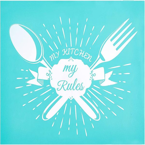 PandaHall Self-Adhesive Silk Screen Printing Stencil, for Painting on Wood, DIY Decoration T-Shirt Fabric, Fork and Spoon with Word My Kitch..., Blue
PandaHall Self-Adhesive Silk Screen Printing Stencil, for Painting on Wood, DIY Decoration T-Shirt Fabric, Fork and Spoon with Word My Kitch..., Blue