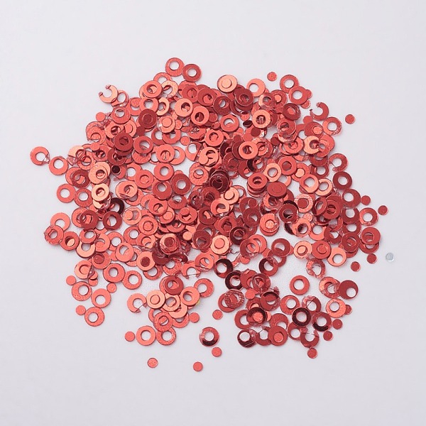 PandaHall Ornament Accessories Plastic Paillette/Sequins Beads, Ring, Indian Red, 2x0.1mm, Hole: 0.8mm Plastic Ring Red
PandaHall Ornament Accessories Plastic Paillette/Sequins Beads, Ring, Indian Red, 2x0.1mm, Hole: 0.8mm Plastic Ring Red