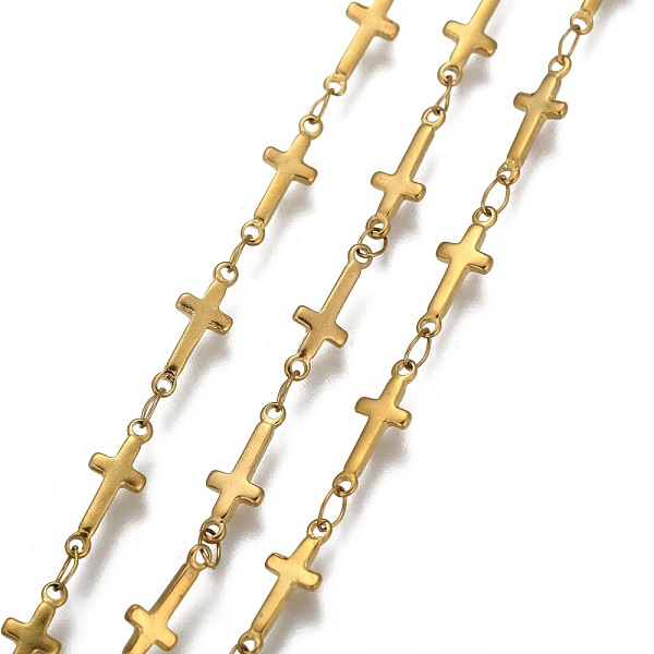 PandaHall 3.28 Feet 304 Stainless Steel Chains, Soldered, Cross Link Chains, Golden, 13.5x5x1.2mm 304 Stainless Steel
PandaHall 3.28 Feet 304 Stainless Steel Chains, Soldered, Cross Link Chains, Golden, 13.5x5x1.2mm 304 Stainless Steel