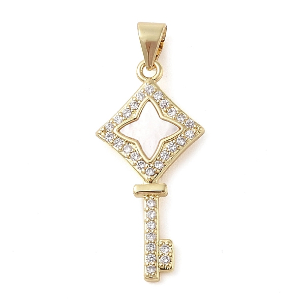 PandaHall Brass Micro Pave Clear Cubic Zirconia Pendant, with Shell, Key, Real 18K Gold Plated, 28.5x13.5x2.5mm, Hole: 4x3.5mm Brass+Cubic...
PandaHall Brass Micro Pave Clear Cubic Zirconia Pendant, with Shell, Key, Real 18K Gold Plated, 28.5x13.5x2.5mm, Hole: 4x3.5mm Brass+Cubic...