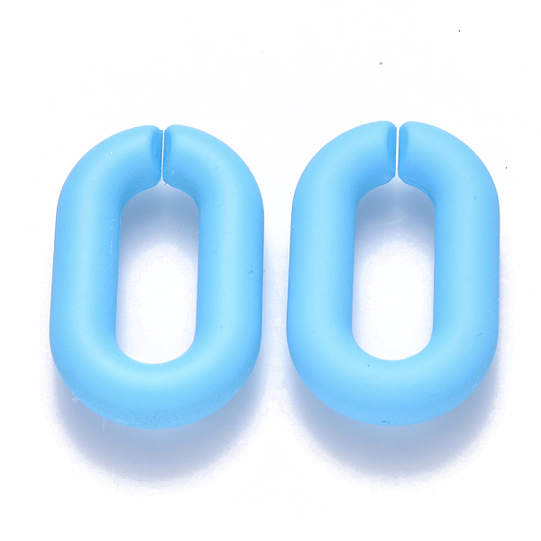 PandaHall Opaque Spray Painted Acrylic Linking Rings, Quick Link Connectors, for Cable Chains Making, Oval, Light Sky Blue, 31x19.5x5.5mm...
PandaHall Opaque Spray Painted Acrylic Linking Rings, Quick Link Connectors, for Cable Chains Making, Oval, Light Sky Blue, 31x19.5x5.5mm...