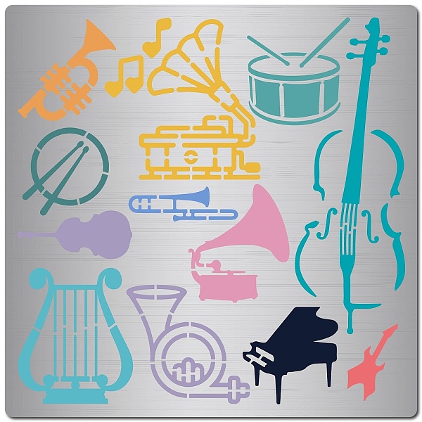PandaHall GORGECRAFT 16 * 16cm Musical Instruments Stencils Metal Journal Stencil Music Stencils Stainless Steel Template Tool for Wood...
PandaHall GORGECRAFT 16 * 16cm Musical Instruments Stencils Metal Journal Stencil Music Stencils Stainless Steel Template Tool for Wood...