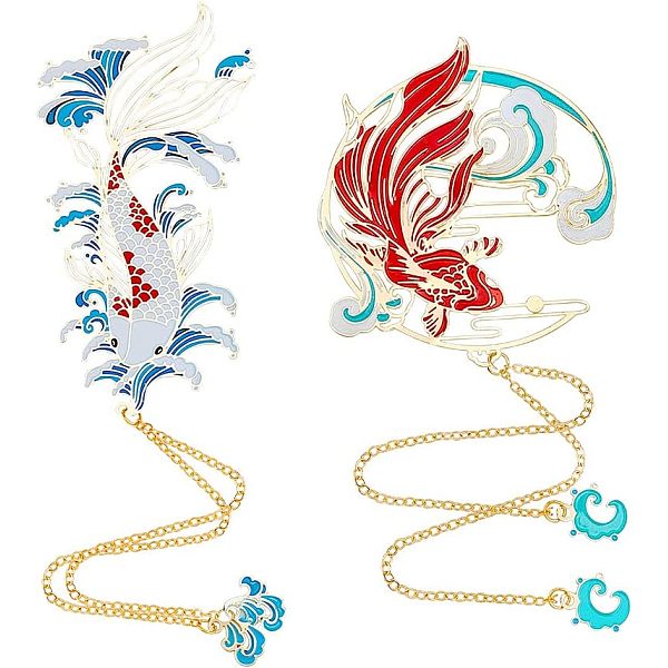 PandaHall arricraft 2 Pcs Metal Bookmarks, 2 Styles Alloy Enamel Pendant Bookmarks with Iron Chain Colorful Hollowed Carp Shape Page Markers..., Multicolor
PandaHall arricraft 2 Pcs Metal Bookmarks, 2 Styles Alloy Enamel Pendant Bookmarks with Iron Chain Colorful Hollowed Carp Shape Page Markers..., Multicolor