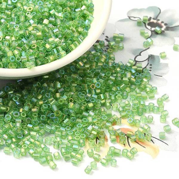 PandaHall Transparent Colours AB Glass Seed Beads, Hexagon(Two Cut), Lime Green, 2x1.5mm, Hole: 0.9mm Glass
PandaHall Transparent Colours AB Glass Seed Beads, Hexagon(Two Cut), Lime Green, 2x1.5mm, Hole: 0.9mm Glass
