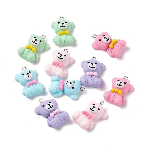 PandaHall Opaque Resin Pendants, with Platinum Tone Iron Loops, Bear with Bowknot Charms, Mixed Color, 28.5x20x9mm, Hole: 2mm Iron+Resin..., Multicolor
PandaHall Opaque Resin Pendants, with Platinum Tone Iron Loops, Bear with Bowknot Charms, Mixed Color, 28.5x20x9mm, Hole: 2mm Iron+Resin..., Multicolor
