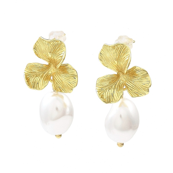 PandaHall Flower Brass Stud Earrings, with Plastic Pearl Beads, Long-Lasting Plated, Lead Free & Cadmium Free, Real 18K Gold Plated..., White
PandaHall Flower Brass Stud Earrings, with Plastic Pearl Beads, Long-Lasting Plated, Lead Free & Cadmium Free, Real 18K Gold Plated..., White
