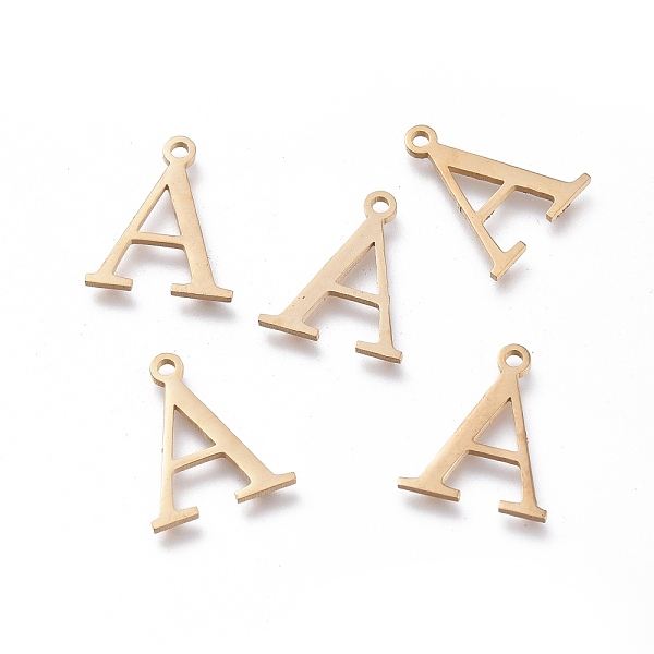 PandaHall 304 Stainless Steel Charms, Greek Alphabet, Golden, Letter.A, 13.8x11.5x1mm, Hole: 1.2mm 304 Stainless Steel Letter A
PandaHall 304 Stainless Steel Charms, Greek Alphabet, Golden, Letter.A, 13.8x11.5x1mm, Hole: 1.2mm 304 Stainless Steel Letter A