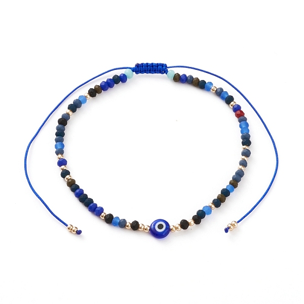 PandaHall Adjustable Nylon Cord Braided Bead Bracelets, with Evil Eye Lampwork Beads, FGB Glass Seed Beads and Frosted Glass Beads, Blue...
PandaHall Adjustable Nylon Cord Braided Bead Bracelets, with Evil Eye Lampwork Beads, FGB Glass Seed Beads and Frosted Glass Beads, Blue...