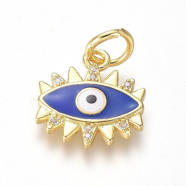 PandaHall Brass Clear Micro Pave Cubic Zirconia Pendants, with Mixed Color Enamel, Evil Eye, Golden, 15x14x2mm, Hole: 4mm Brass+Cubic..., Multicolor
PandaHall Brass Clear Micro Pave Cubic Zirconia Pendants, with Mixed Color Enamel, Evil Eye, Golden, 15x14x2mm, Hole: 4mm Brass+Cubic..., Multicolor