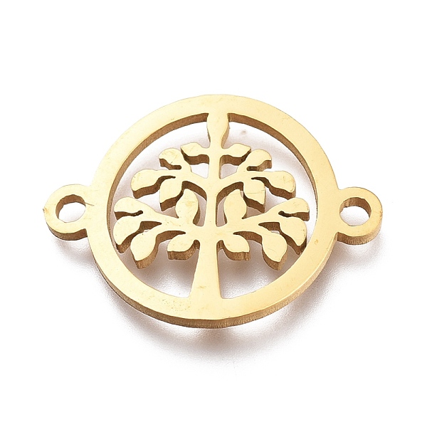 PandaHall 304 Stainless Steel Links Connectors, Laser Cut, Flat Round With Tree, Golden, 15.5x21x1mm, Hole: 1.5mm Stainless Steel+Rhinestone...
PandaHall 304 Stainless Steel Links Connectors, Laser Cut, Flat Round With Tree, Golden, 15.5x21x1mm, Hole: 1.5mm Stainless Steel+Rhinestone...