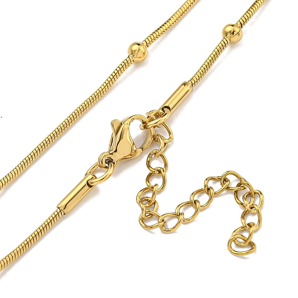 PandaHall 304 Stainless Steel Snake Chain Necklaces, Real 18K Gold Plated, 17.76x0.47 inch(45.1x1.2cm) 304 Stainless Steel
PandaHall 304 Stainless Steel Snake Chain Necklaces, Real 18K Gold Plated, 17.76x0.47 inch(45.1x1.2cm) 304 Stainless Steel