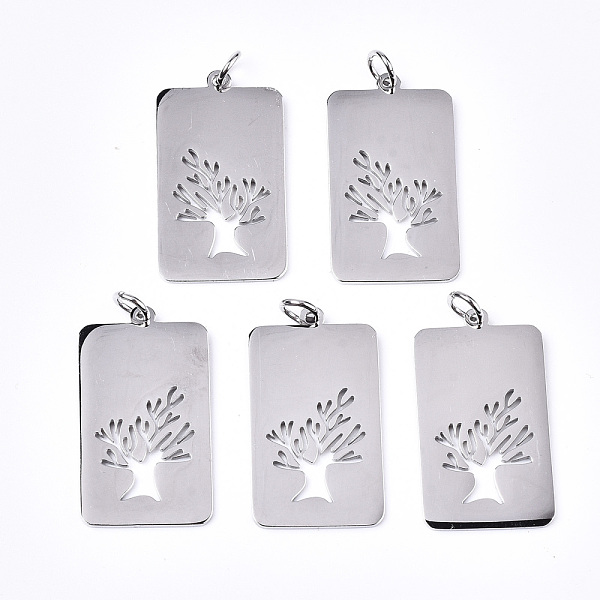 PandaHall 304 Stainless Steel Pendants, Laser Cut, with Jump Rings, Rectangle with Tree of Life, Stainless Steel Color, 26.5x15x1mm, Jump...
PandaHall 304 Stainless Steel Pendants, Laser Cut, with Jump Rings, Rectangle with Tree of Life, Stainless Steel Color, 26.5x15x1mm, Jump...