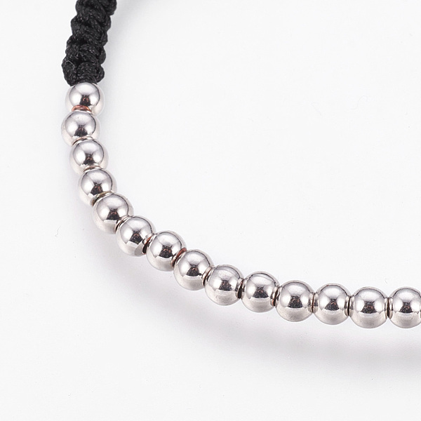 PandaHall Adjustable Brass Braided Beaded Bracelets, Nylon Cord Square Knot Bracelet, Platinum, 2 inch(5cm) Nylon Black
PandaHall Adjustable Brass Braided Beaded Bracelets, Nylon Cord Square Knot Bracelet, Platinum, 2 inch(5cm) Nylon Black