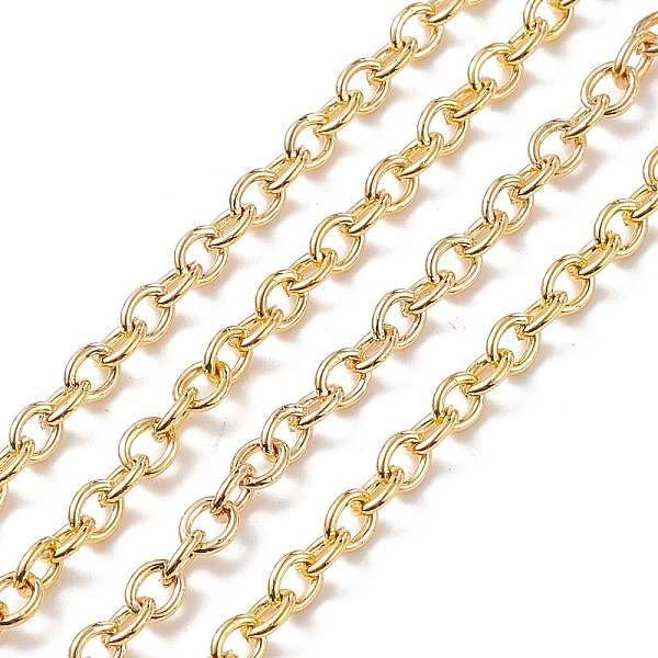 PandaHall Iron Cable Chains, Unwelded, with Spool, Oval, Golden, 4x3x0.7mm, about 328.08 Feet(100m)/roll Iron
PandaHall Iron Cable Chains, Unwelded, with Spool, Oval, Golden, 4x3x0.7mm, about 328.08 Feet(100m)/roll Iron