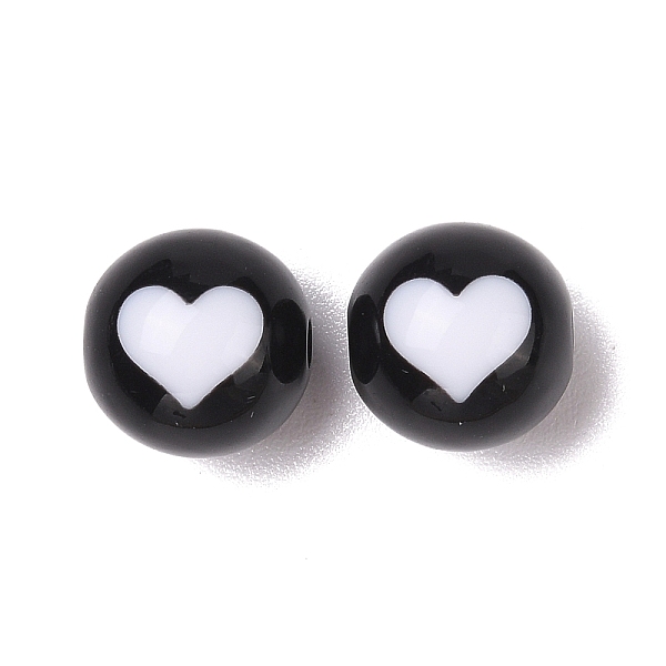 PandaHall Two-Tone Acrylic Beads, Round, Heart, 11.5x11mm, Hole: 2mm, 537pc/500g Acrylic Heart Black
PandaHall Two-Tone Acrylic Beads, Round, Heart, 11.5x11mm, Hole: 2mm, 537pc/500g Acrylic Heart Black