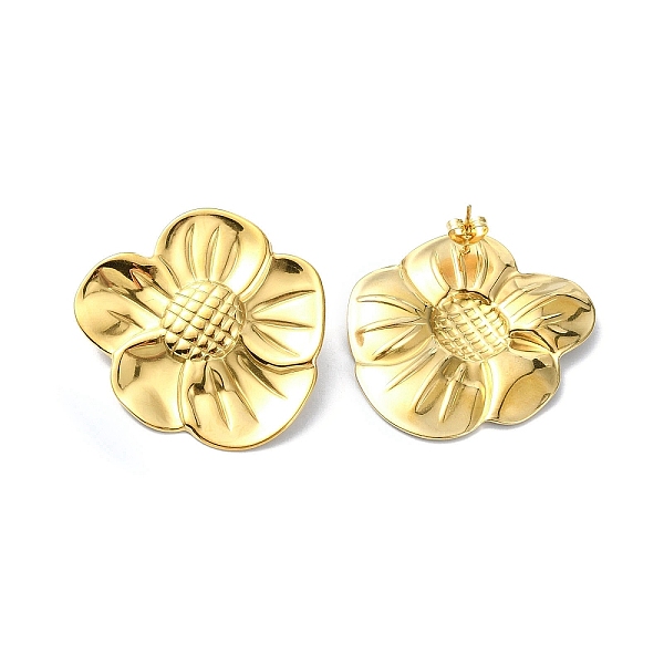PandaHall 304 Stainless Steel Stud Earrings, Flower, Real 18K Gold Plated, 39x38.5mm 304 Stainless Steel Flower
PandaHall 304 Stainless Steel Stud Earrings, Flower, Real 18K Gold Plated, 39x38.5mm 304 Stainless Steel Flower