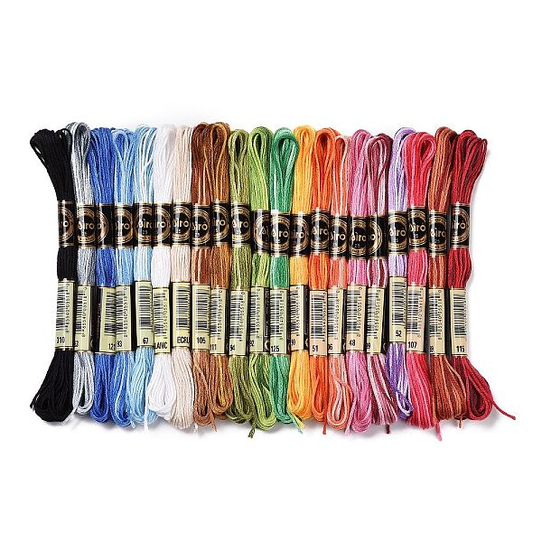 PandaHall 21 Skeins 21 Colors 6-Ply Polyester Embroidery Floss, Cross Stitch Threads, Segment Dyed Gradient Color, Mixed Color, 0.5mm, about..., Multicolor
PandaHall 21 Skeins 21 Colors 6-Ply Polyester Embroidery Floss, Cross Stitch Threads, Segment Dyed Gradient Color, Mixed Color, 0.5mm, about..., Multicolor